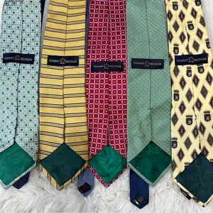 Tommy Hilfiger vintage 5 100% Silk Neckties Standard Lngth Vintage EUC